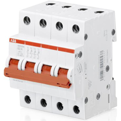 Рубильник модульный 4P 63A с красной ручкой ABB SHD204 ABB  2CDD274111R0063