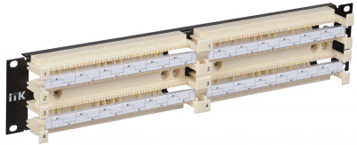 19" кросс-панель 200-парная, 2U, 110т. модули в комплекте ITK  ITK  CP200-2U110