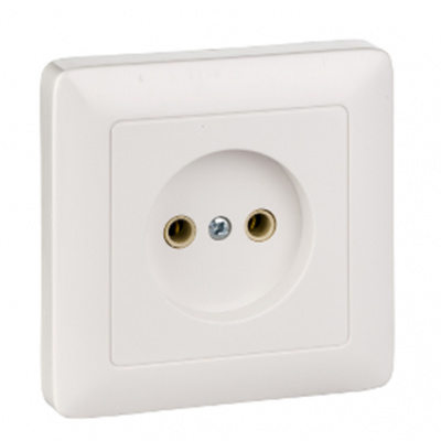 Хит с/у Розетка без заземления со шторками 10А, 250В, белый. Россия Schneider Electric Systeme Electric  RS10-135-B