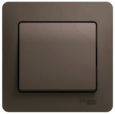 Выключатель 1-клавишный (схема 1) 10AX в сборе Systeme Electric Glossa Шоколад Systeme Electric Glossa GSL000812