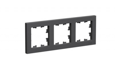 SE AtlasDesign Рамка 3-постовая Базальт универсальная Systeme Electric AtlasDesign ATN001403