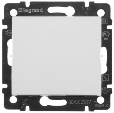 Переключатель промежуточный (перекрестный) 1-клавишный 10A Legrand Valena Белый Legrand Valena 774407