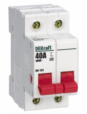 Выключатель-разъединитель 2P 63A DEKraft ВН102-2P-063A DEKraft ВН-102 17007DEK