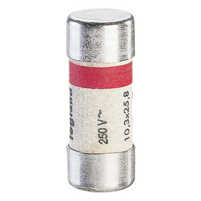 Бытовой цилиндрический предохранитель - 10,3x25,8 мм - без индикатора - 6 A Legrand Legrand  011606