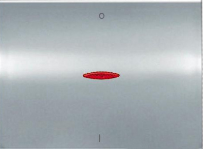 Клавиша 1-ая с символом "I/O" и линзой подсветки ABB NIE Olas Титан ABB Olas 8401.4 TT