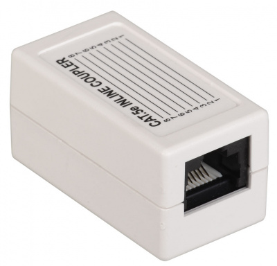 Проходной адаптер кат.5E UTP, тип RJ45-RJ45, белый ITK ITK  CS70-1C5EU