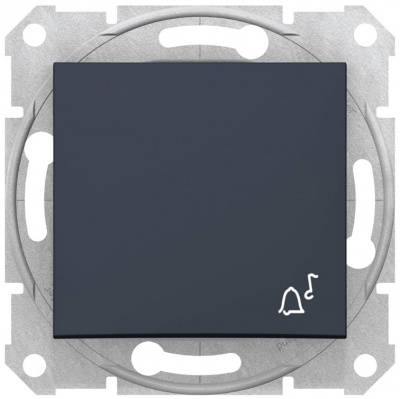 Выключатель 1-клавишный кнопочный с символом "Звонок" 10A Schneider Electric Sedna Графит Schneider Electric Sedna SDN0800170