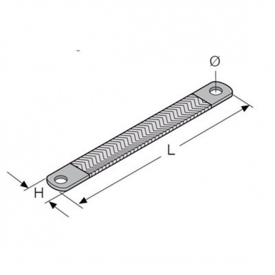 Шина заземления гибкая 16мм d7-17x300 ABB IS2 ABB IS2 AA6850