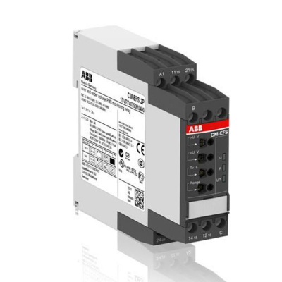 Реле контроля напряжения 1Ф 24-240V AC/DC 3-600V 2ПК задержка 0,1-30с ABB CM-EFS.2S  ABB CM-EFS 1SVR730750R0400