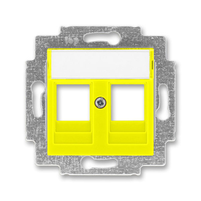 Накладка с суппортом для информационных разъёмов жёлтый ABB Levit ABB Levit 2CHH291018A4064