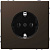 Розетка с заземлением 16A безвинт.зажим Merten D-Life Мокко