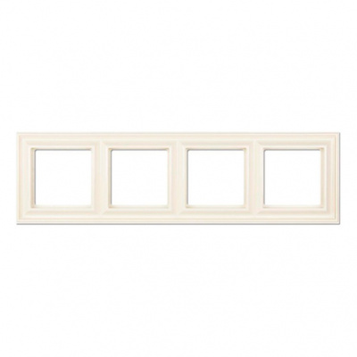 Рамка 4-постовая Jung Eco Profi DECO Слоновая кость Jung Eco Profi DECO EPD484