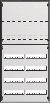 Шкаф навесной с дверцей, 1124х574х140, DIN125мм-7рядов/96(168)мод, IP43 / 30135 ABB AT ABB AT/U AT72K