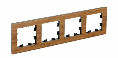 Рамка 4-постовая дерево Schneider Electric AtlasDesign Nature Бамбук Systeme Electric AtlasDesign Nature ATN353204