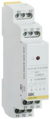 Реле промежут. OIR 3 конт. 8А 12В AC/DC IEK IEK  OIR-308-ACDC12V