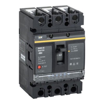 Автоматический выключатель 3Р 250А 35кА с электрон. расц. IEK MASTER ВА88-35 IEK ВА88 SVA31-3-0250-02