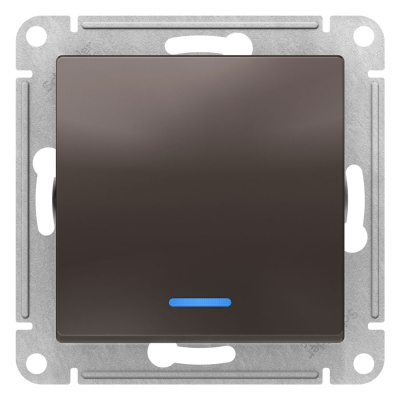 Выключатель 1-клавишный с подсветкой сх.1A 10AX механизм Schneider Electric AtlasDesign Мокко Systeme Electric AtlasDesign ATN000613