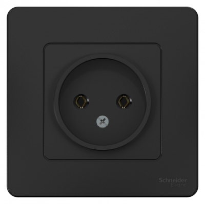 Розетка без заземления без шторок скрытой установки 16A 250В Systeme Electric Blanca Антрацит Systeme Electric Blanca BLNRS000016