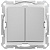 Выключатель 2-клавишный 10A IP44 Schneider Electric Sedna Алюминий