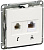 Розетка телефонная RJ11 + компьютерная RJ45 кат.5е Wessen 59 Белый