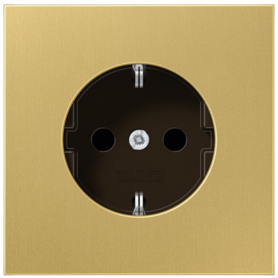 Механизм Розетка с заземлением безвинт.зажим Jung Латунь Classic Jung Jung Механизмы ME1520C
