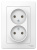 Розетка двойная без заземления без шторок скрытой установки 16A 250В Systeme Electric Blanca Белый Systeme Electric Blanca BLNRS000021
