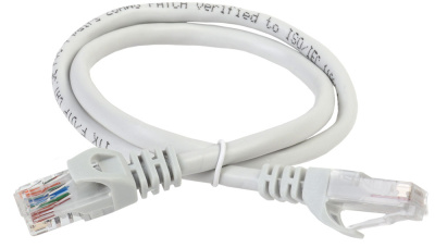 Коммутационный шнур (патч-корд), кат.5Е UTP, LSZH, 5м, серый ITK ITK  PC01-C5EUL-5M