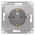 Розетка с заземлением 16A механизм Schneider Electric AtlasDesign Алюминий Systeme Electric AtlasDesign ATN000343