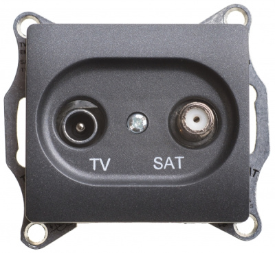 Розетка TV-SAT оконечная 1DB механизм Systeme Electric Glossa Антрацит Systeme Electric Glossa GSL000797