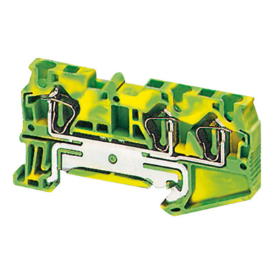 Schneider Electric Клеммник пруж заземл 4мм2 3тчк Schneider Electric  NSYTRR43PE