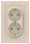 Розетка двойная с заземлением 16A в сборе Schneider Electric AtlasDesign Бежевый Systeme Electric AtlasDesign ATN000224