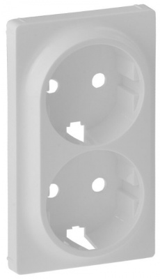 Накладка розетки с заземлением 2-ой Legrand Valena Life Белый Legrand Valena Life 754950