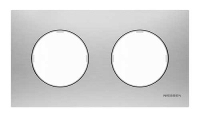 Рамка 2-постовая ABB NIE Skymoon Нержавеющая сталь 8672 OX ABB Skymoon 2CLA867200A4001