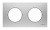 Рамка 2-постовая ABB NIE Skymoon Нержавеющая сталь 8672 OX ABB Skymoon 2CLA867200A4001