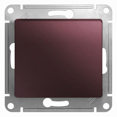 Выключатель кнопочный (схема 1) 10AX механизм Systeme Electric Glossa Баклажановый Systeme Electric Glossa GSL001115