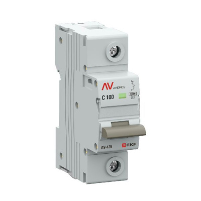 Выключатель автоматический AV-125 1P 100A (C) 10kA EKF AVERES EKF  mcb125-1-100C-av