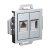 SE AtlasDesign Розетка двойная Алюминий HDMI+RJ45 кат.5Е механизм Systeme Electric AtlasDesign ATN000382