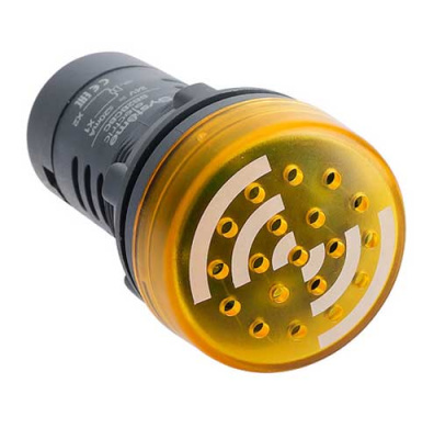 Systeme Electric Зуммер с подсветкой желтый 24В DC прерывестый звук Systeme Electric  SB7KS2B8I