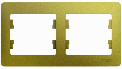 Рамка 2-постовая горизонтальная Systeme Electric Glossa Фисташковый Systeme Electric Glossa GSL001002