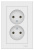 Розетка двойная без заземления 16A в сборе Schneider Electric AtlasDesign Белый Systeme Electric AtlasDesign ATN000120
