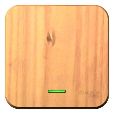 Выключатель 1-клавишный накладного монтажа (cхема 1) с подсветкой с изолирующей пластиной 10A 250B Systeme Electric Blanca Ясень Systeme Electric Blanca BLNVA101115