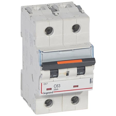 Автоматический выключатель 2P 63A C 25kA Legrand DX3 Legrand DX3 409774