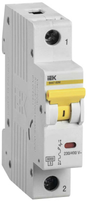 Автоматический выключатель 1P 63A C 6kA IEK ВА47-60 KARAT KARAT IEK ВА47-60 KARAT MVA41-1-063-C