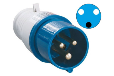 Вилка переносная 023 2Р+РЕ 32А 220В IP44 ВП-102 DEKraft DEKraft  26004DEK