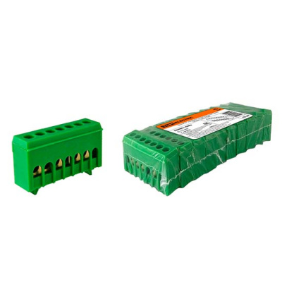 Шина "N" нулевая в изоляторе на DIN-рейку 6х9мм 7 групп 100A TDM TDM ELECTRIC TDM Шины SQ0801-0082