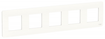 Рамка 5-постовая Schneider Electric Unica New Studio Mono Белый Schneider Electric Unica New Studio Mono NU201018
