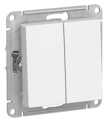 SE AtlasDesign Переключатель перекрестный 2-клавишный  2 x сх. 7, 10АХ, механизм Лотос Systeme Electric AtlasDesign ATN001373