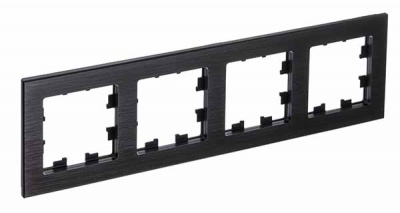 Рамка 4-постовая металл Schneider Electric AtlasDesign Nature Оникс Systeme Electric AtlasDesign Nature ATN312304