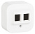 Адаптер для 1 или 2 розеток RJ45 Keystone IP20 Legrand Quteo Белый