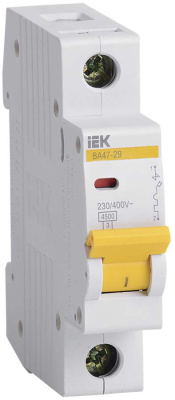Автоматический выключатель 1P 1A D 4,5kA IEK ВА47-29 KARAT IEK ВА47-29 KARAT MVA20-1-001-D